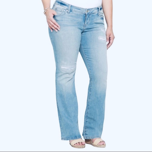 Torrid Distressed Relaxed Boot Jeans